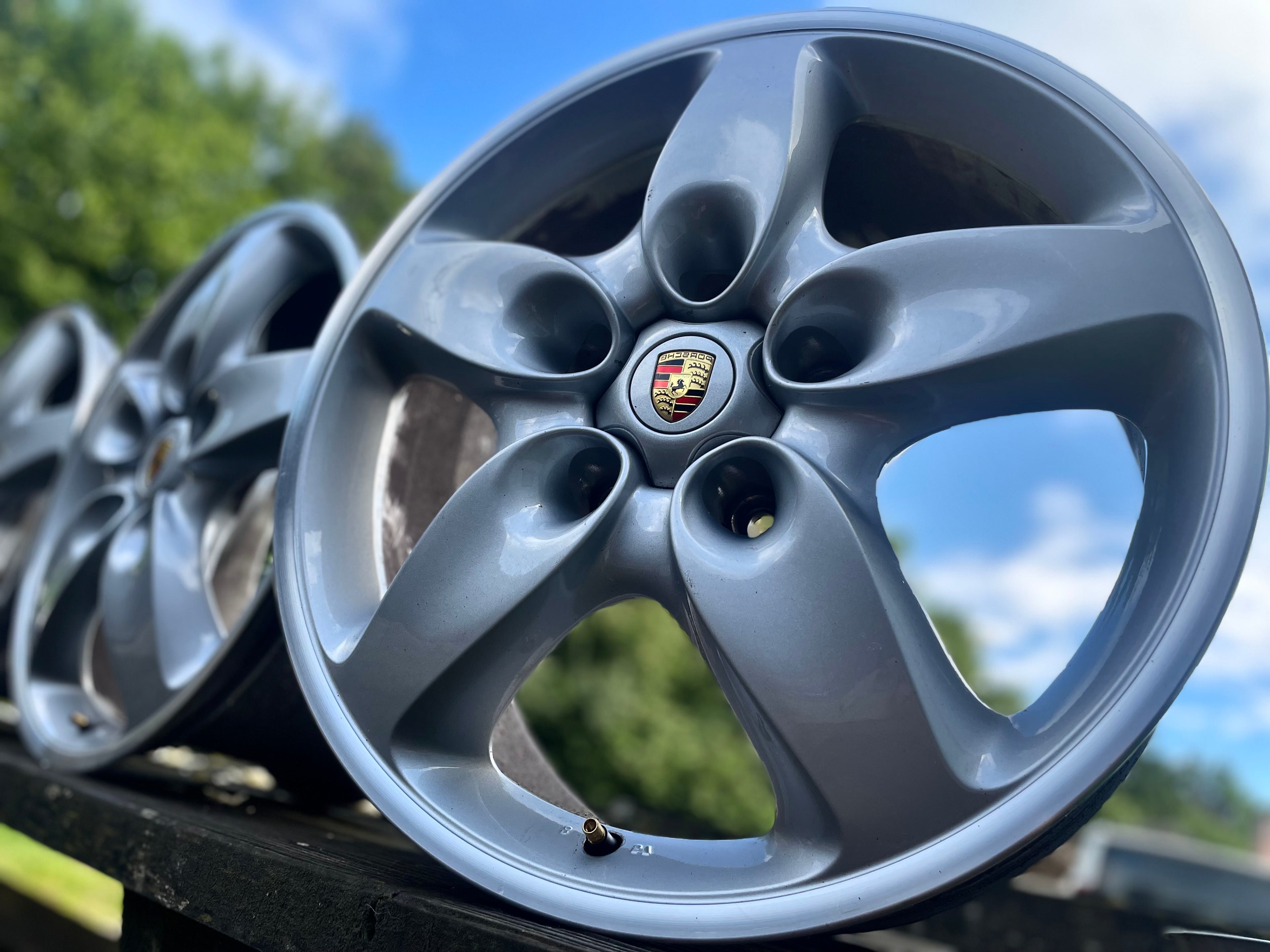 ⭐️⭐️⭐️⭐️⭐️4x PORSCHE Alloy wheels 18’ 5x130