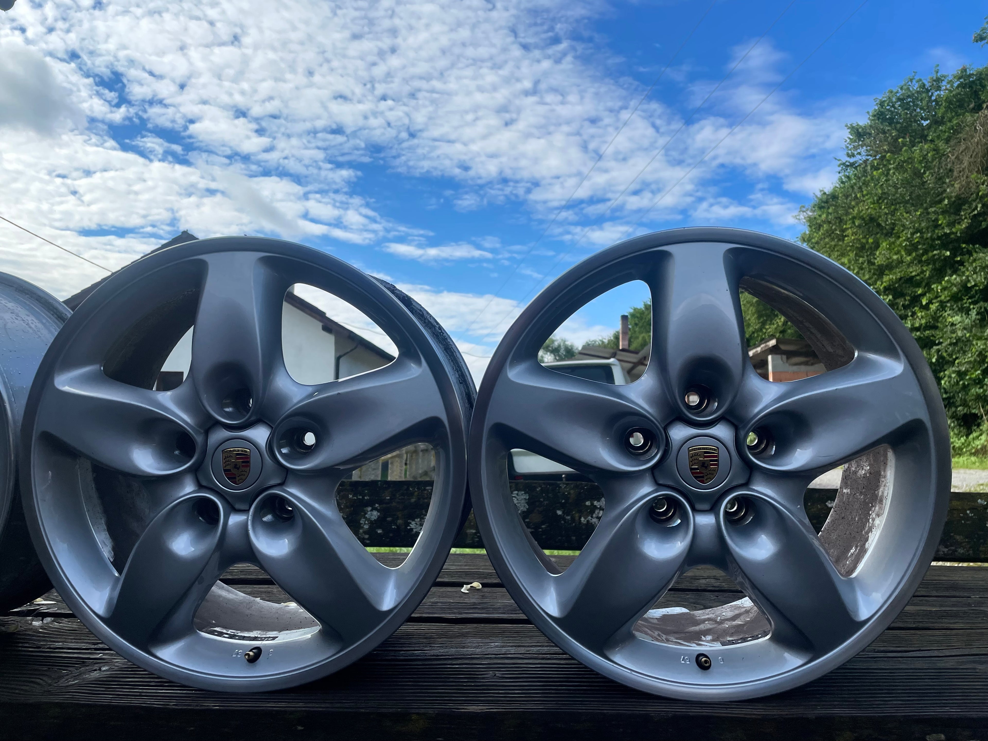 ⭐️⭐️⭐️⭐️⭐️4x PORSCHE Alloy wheels 18’ 5x130