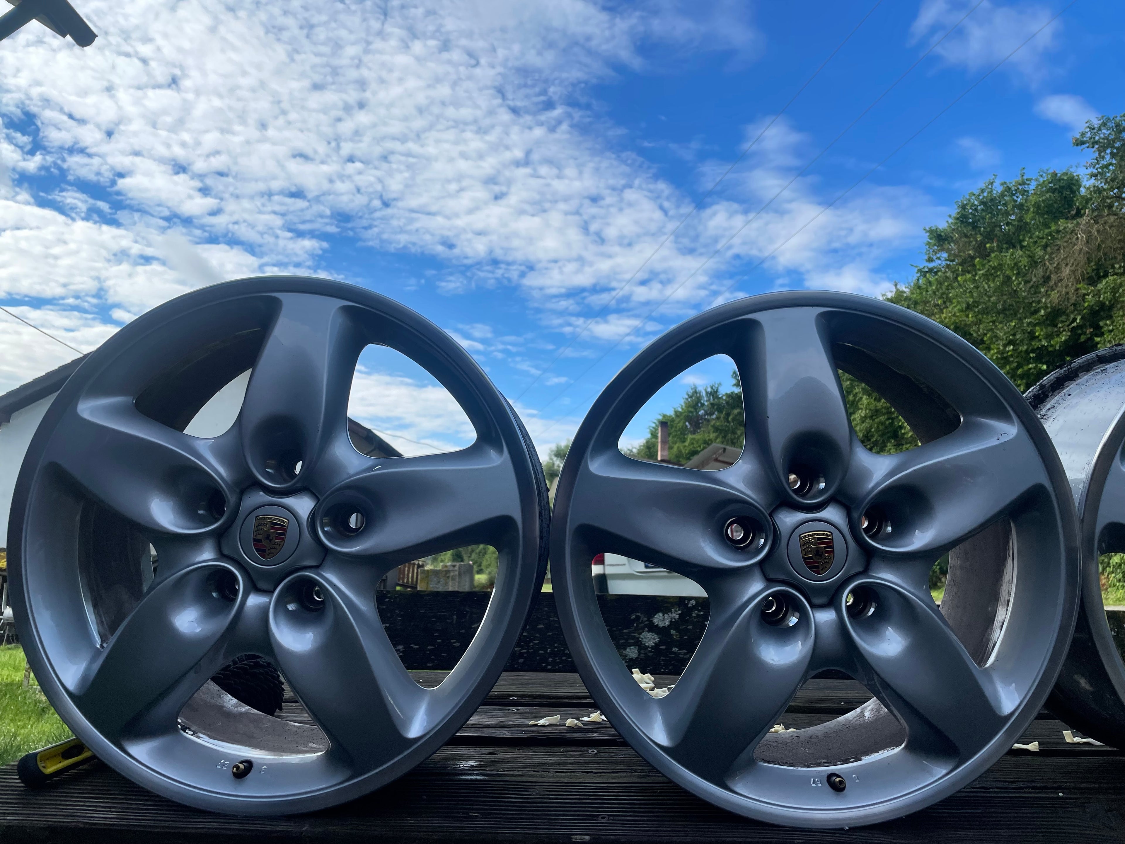⭐️⭐️⭐️⭐️⭐️4x PORSCHE Alloy wheels 18’ 5x130